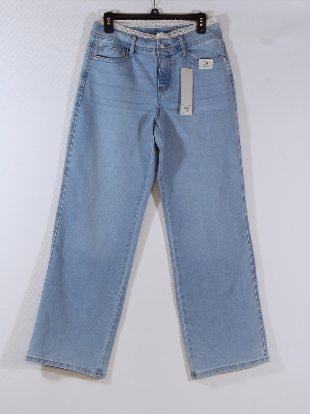 No Boundaries’ Lace Waist Baggy Wide Leg Blue Jeans NWT